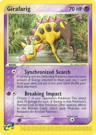 Girafarig (16/97) [EX: Dragon] Pokemon Single Pokémon