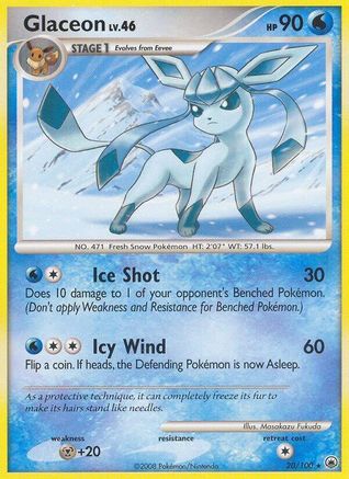 Glaceon (20) (/100) Reverse Holofoil [DP: Majestic Dawn] Pokemon Single Pokémon