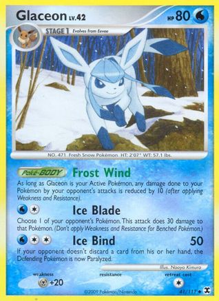 Glaceon (41/111) Reverse Holofoil [Platinum: Rising Rivals] Pokemon Single Pokémon