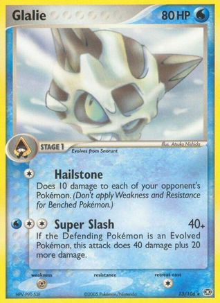 Glalie (/106) Reverse Holofoil [EX: Emerald] Pokemon Single Pokémon