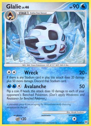 Glalie (/99) [Platinum: Arceus] Pokemon Single Pokémon