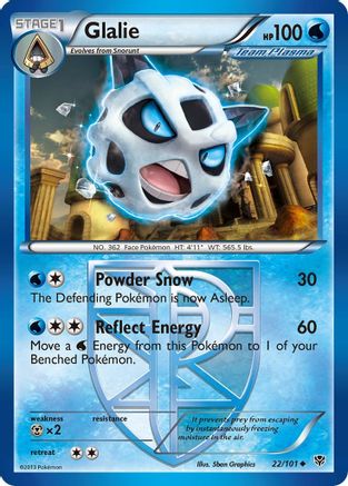 Glalie (Team Plasma) (22/101) Reverse Holofoil [BW: Plasma Blast] Pokemon Single Pokémon