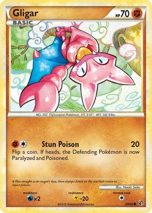 Gligar (/90) Reverse Holofoil [HGSS: Undaunted] Pokemon Single Pokémon
