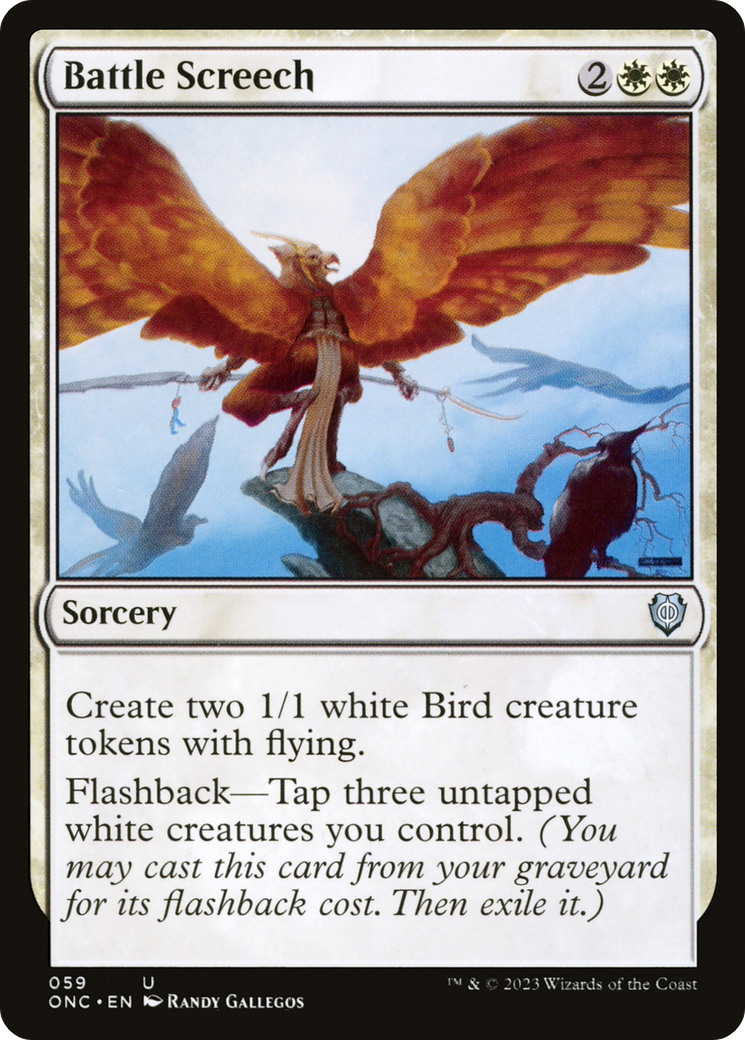 Battle Screech (ONC-059) [Phyrexia: All Will Be One Commander] MTG Single Wizards of the Coast