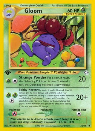 Gloom (36/111) 1st Edition [Vintage: Neo Genesis] Pokemon Single Pokémon
