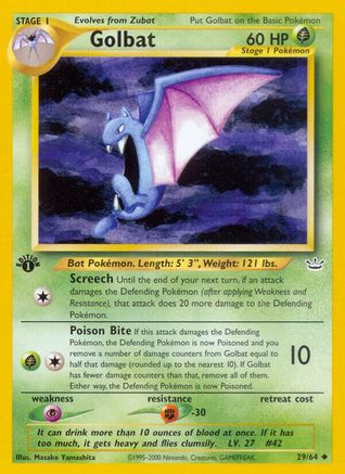 Golbat (29/64) 1st Edition [Vintage: Neo Revelation] Pokemon Single Pokémon