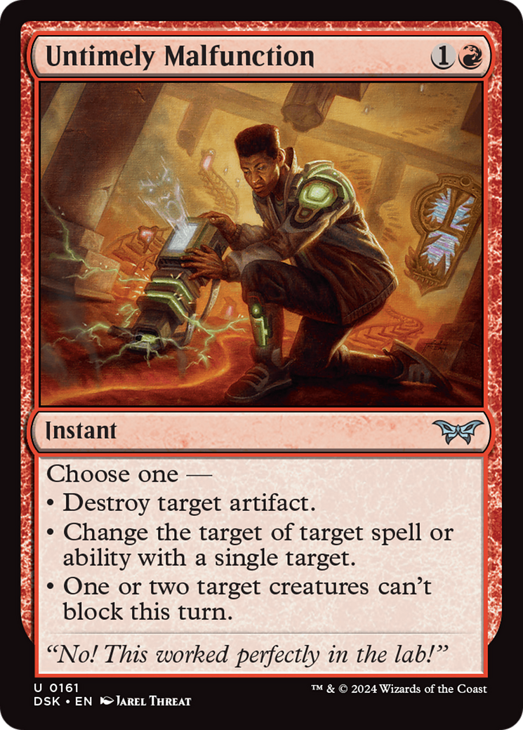 Untimely Malfunction (DSK-161) [Duskmourn: House of Horror] MTG Single Wizards of the Coast