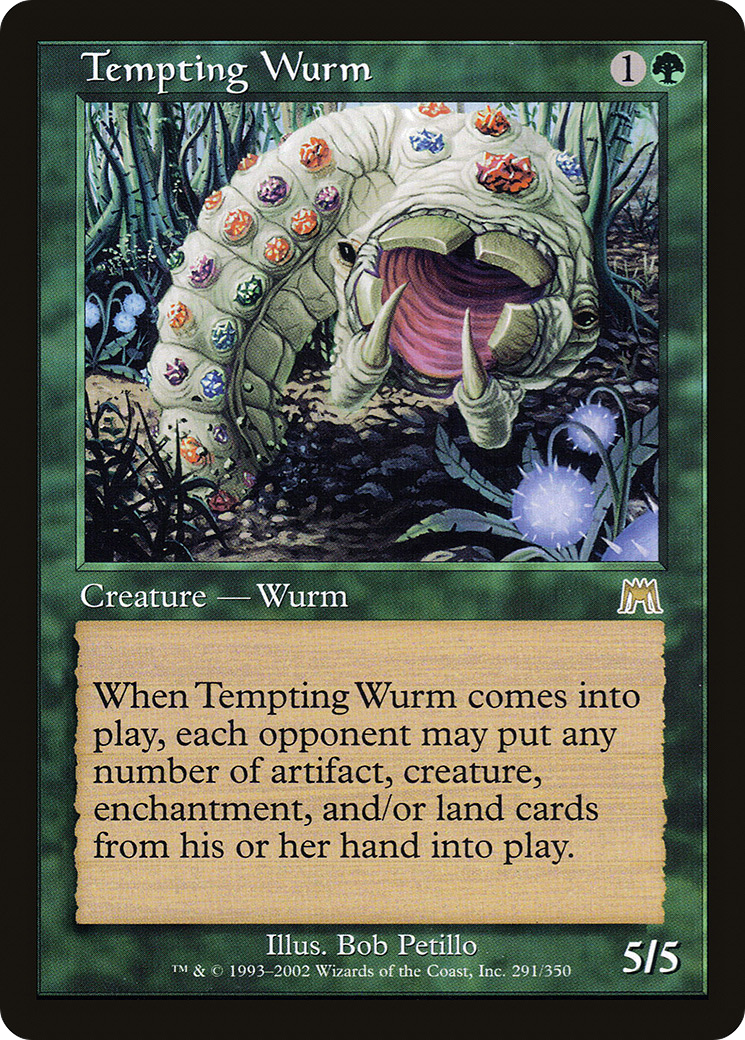 Tempting Wurm (ONS-291) [Onslaught] MTG Single Wizards of the Coast
