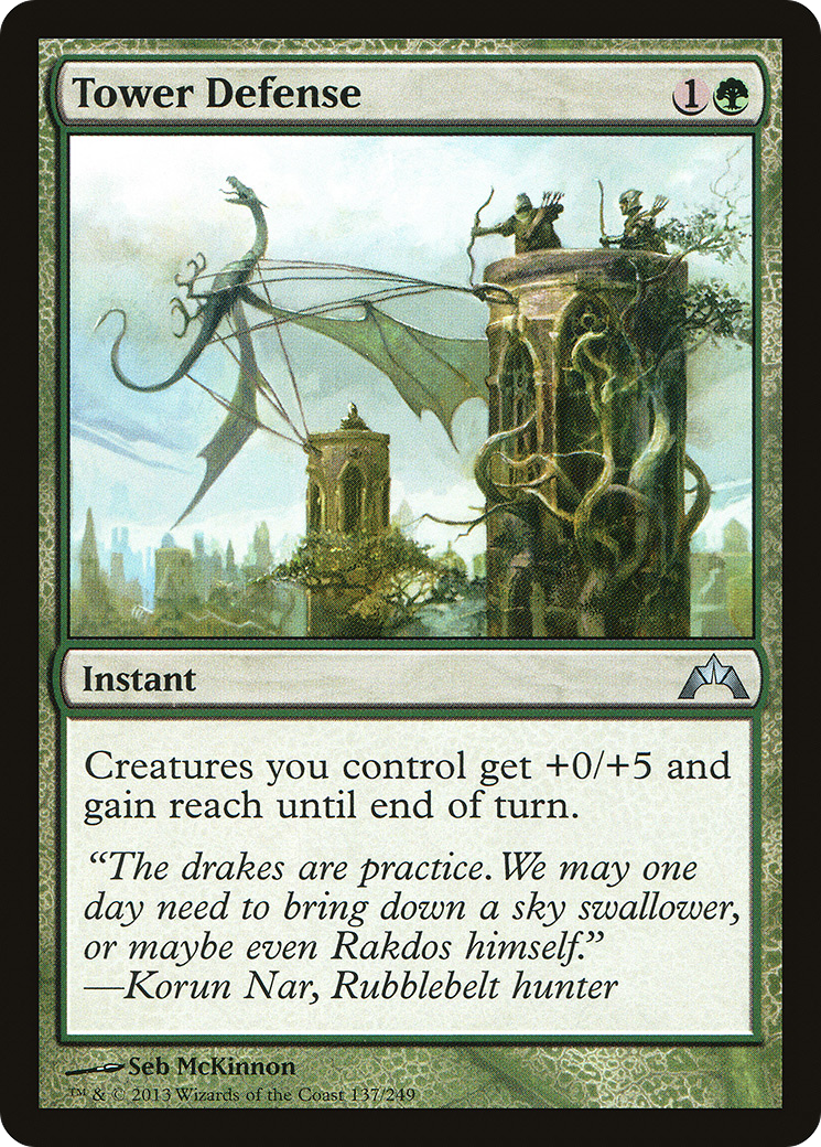 Tower Defense (GTC-137) [Gatecrash] Foil MTG Single Wizards of the Coast