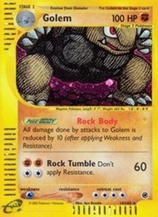 Golem (14) (/165) Reverse Holofoil [Vintage: Expedition] Pokemon Single Pokémon