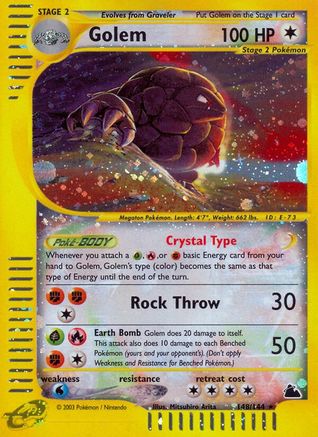 Golem (/144) Reverse Holofoil [Vintage: Skyridge] Pokemon Single Pokémon