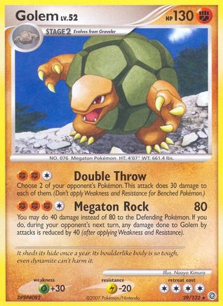 Golem (/132) Reverse Holofoil [DP: Secret Wonders] Pokemon Single Pokémon