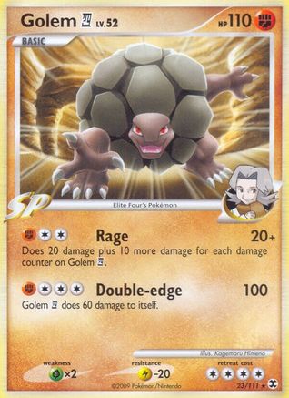 Golem E4 23/111 [Platinum: Rising Rivals] Pokemon Single Pokémon