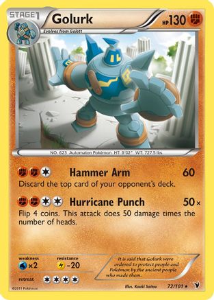 Golurk (/101) Reverse Holofoil [BW: Noble Victories] Pokemon Single Pokémon