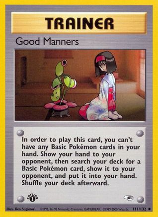 Good Manners (111/132) 1st Edition [Vintage: Gym Heroes] Pokemon Single Pokémon