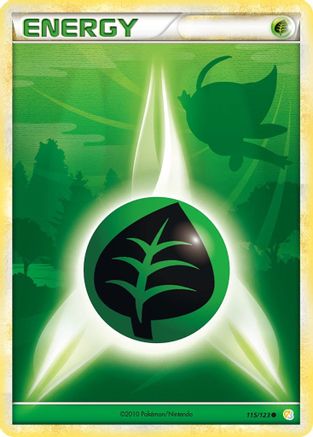 Grass Energy (115/123) Reverse Holofoil [HGSS: Base Set] Pokemon Single Pokémon