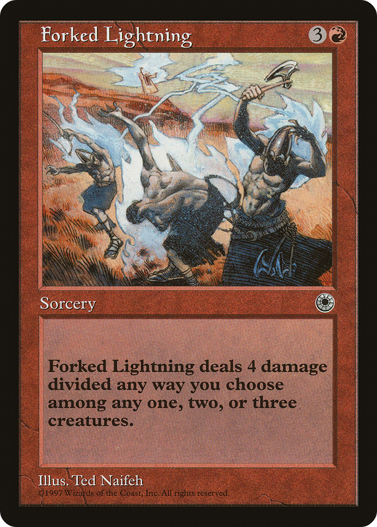 Forked Lightning (POR-) [Misc] Portal MTG Single Wizards of the Coast