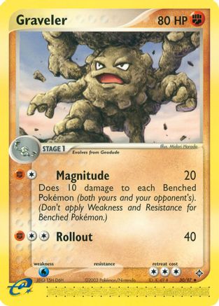 Graveler - 30/97 (/97) [EX: Dragon] Pokemon Single Pokémon