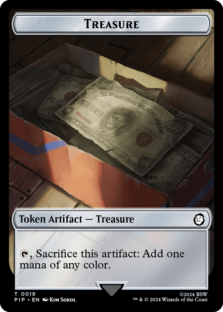 Treasure (0019) // Thopter Double-Sided Token [Tokens] Fallout Tokens MTG Single Magic: The Gathering