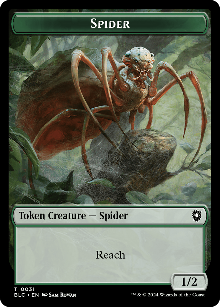 Spider (TBLC-031) [Tokens] Bloomburrow Commander Tokens Foil MTG Single Wizards of the Coast