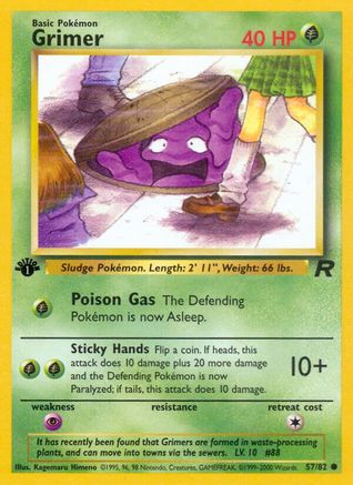 Grimer (57/82) 1st Edition [Vintage: Team Rocket] Pokemon Single Pokémon
