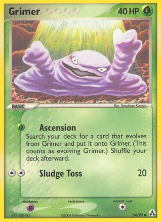 Grimer (54/92) Reverse Holofoil [EX: Legend Maker] Pokemon Single Pokémon