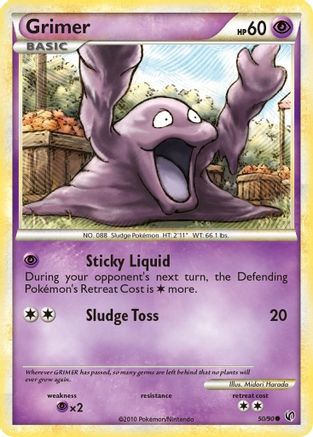 Grimer (/90) [HGSS: Undaunted] Pokemon Single Pokémon