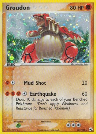 Groudon 102/101 Holofoil [EX: Hidden Legends] Pokemon Single Pokémon