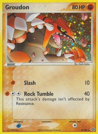 Groudon - 005/106 (/106) Reverse Holofoil [EX: Emerald] Pokemon Single Pokémon