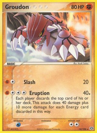 Groudon - 014/106 (/106) Reverse Holofoil [EX: Emerald] Pokemon Single Pokémon
