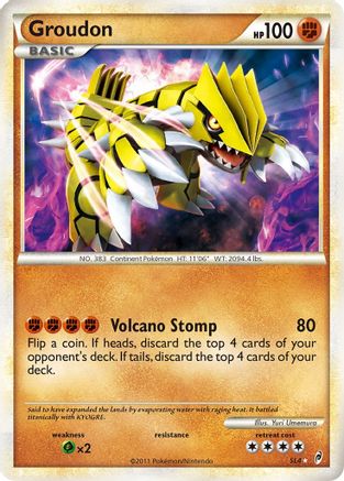 Groudon (Shiny) (/95) Holofoil [HGSS: Call of Legends] Pokemon Single Pokémon