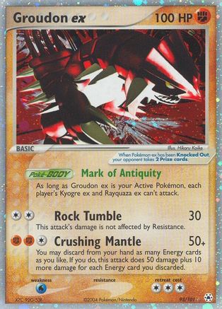 Groudon ex 93/101 Holofoil [EX: Hidden Legends] Pokemon Single Pokémon