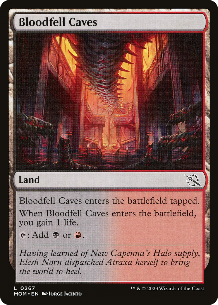 Bloodfell Caves (MOM-267) [March of the Machine] MTG Single Wizards of the Coast