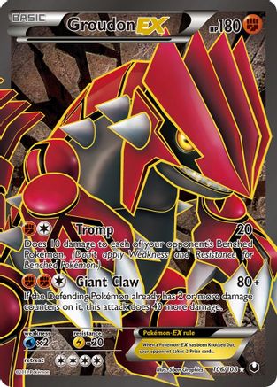 Groudon EX (106 Full Art) (106/108) - [BW: Dark Explorers] Holofoil Pokemon Single Pokémon