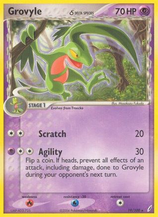 Grovyle (Delta Species) (/100) [EX: Crystal Guardians] Pokemon Single Pokémon