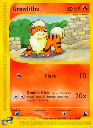 Growlithe (/144) Reverse Holofoil [Vintage: Skyridge] Pokemon Single Pokémon