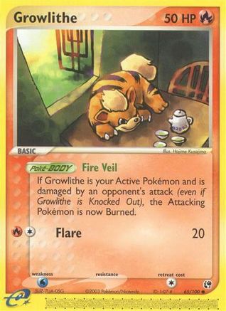Growlithe (65/100) Reverse Holofoil [EX: Sandstorm] Pokemon Single Pokémon