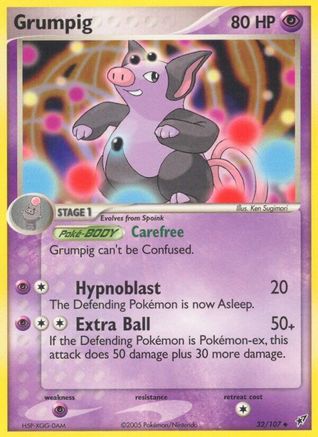 Grumpig (/107) Reverse Holofoil [EX: Deoxys] Pokemon Single Pokémon