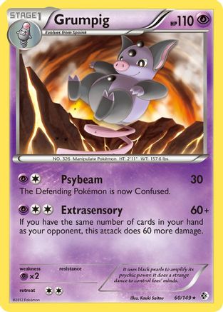 Grumpig (/149) [BW: Boundaries Crossed] Pokemon Single Pokémon