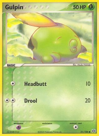 Gulpin (/106) Reverse Holofoil [EX: Emerald] Pokemon Single Pokémon