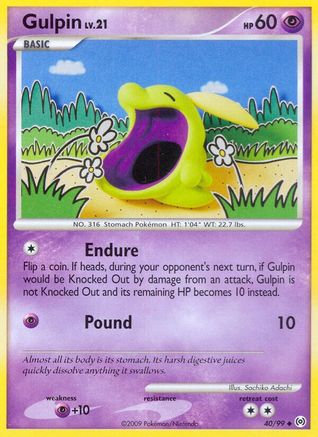 Gulpin (40/99) Reverse Holofoil [Platinum: Arceus] Pokemon Single Pokémon