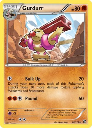 Gurdurr (/114) [BW: Base Set] Pokemon Single Pokémon