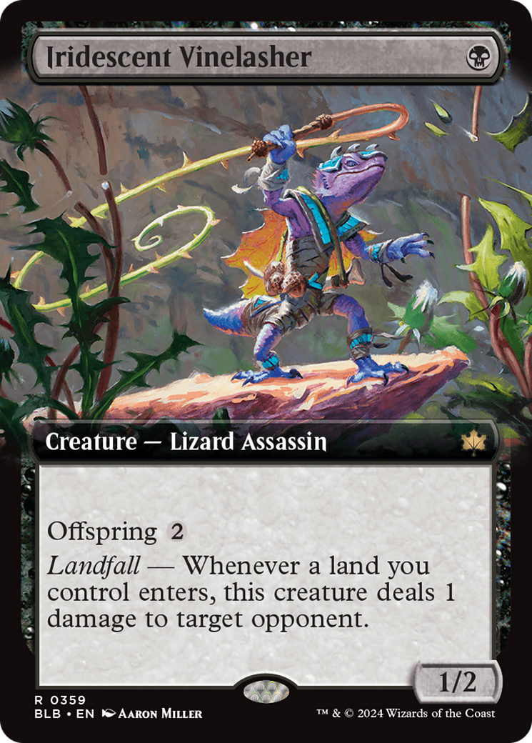 Iridescent Vinelasher (BLB-359) [Bloomburrow] (Extended Art) Foil MTG Single Wizards of the Coast