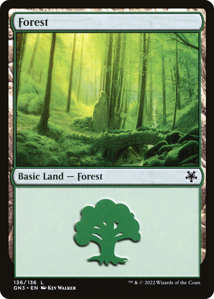 Forest (GN3-136) [Misc] Game Night: Free-for-All MTG Single Wizards of the Coast