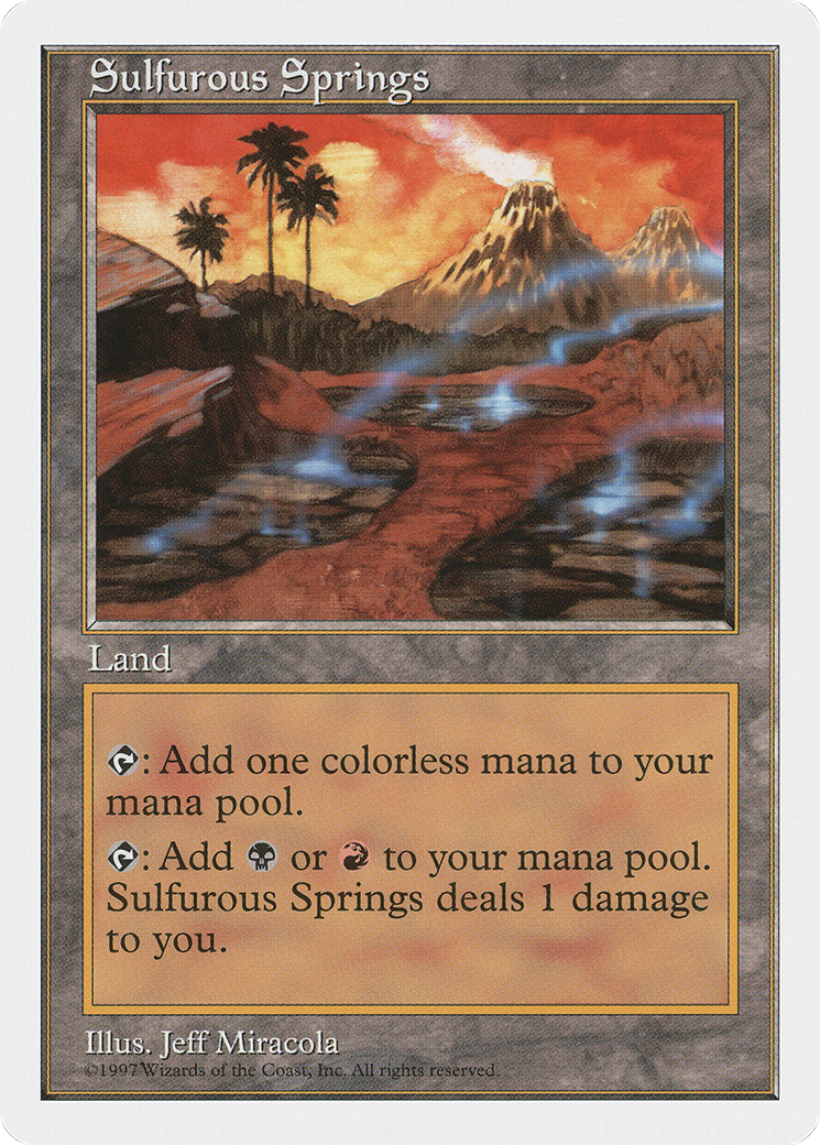 Sulfurous Springs (5ED-) [Fifth Edition] MTG Single Wizards of the Coast