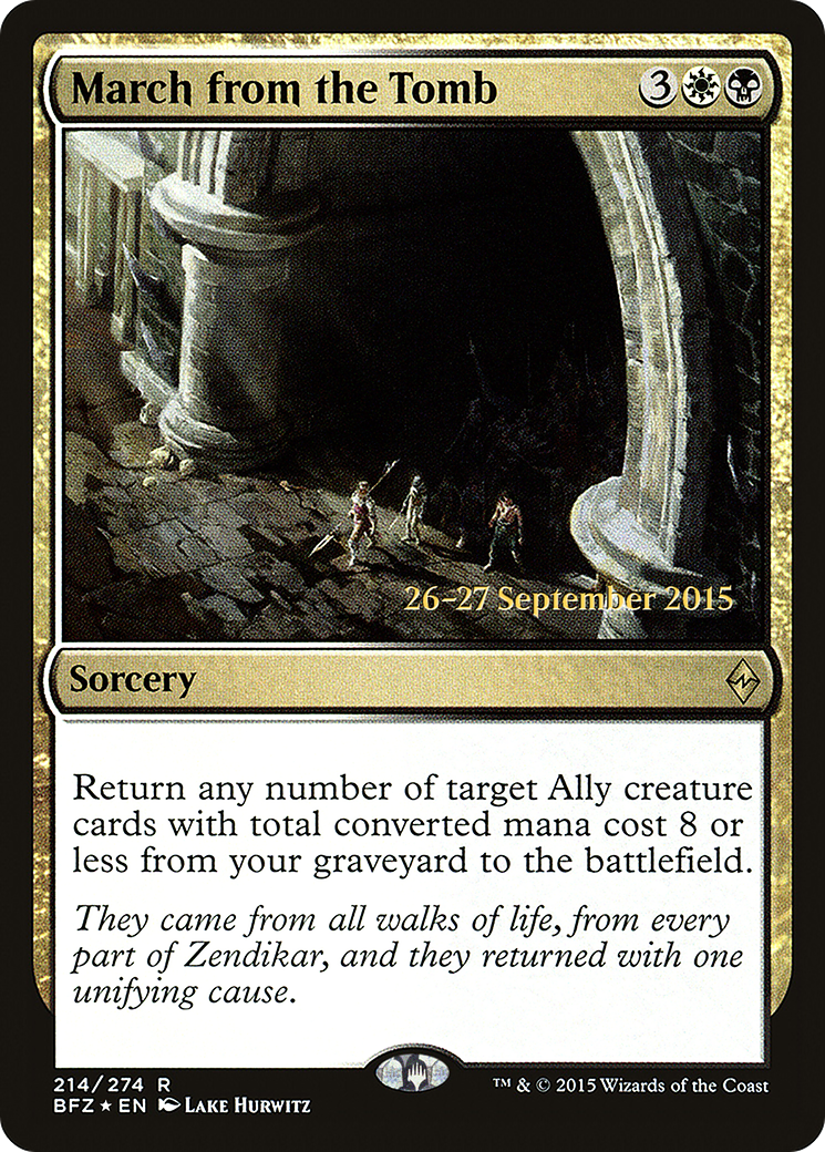 March from the Tomb (PRE-214) [Battle for Zendikar Promos] Foil MTG Single Wizards of the Coast