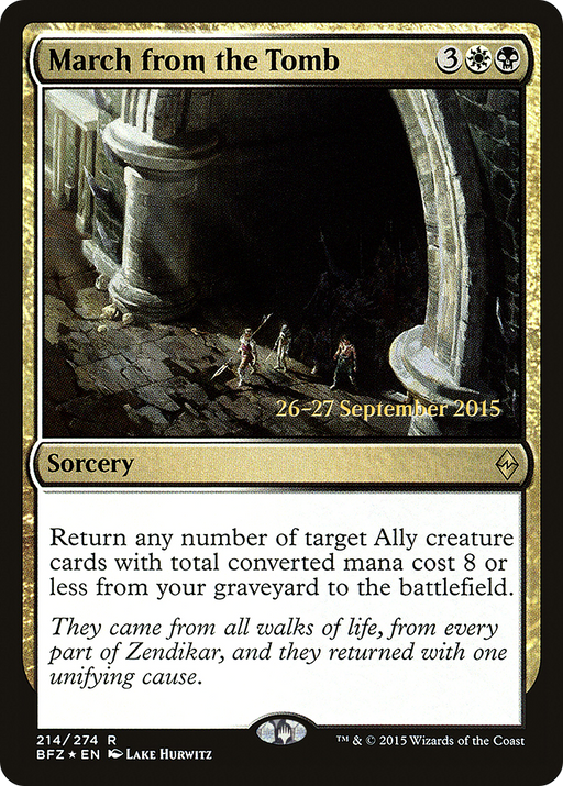 March from the Tomb (PRE-214) [Battle for Zendikar Promos] Foil MTG Single Wizards of the Coast
