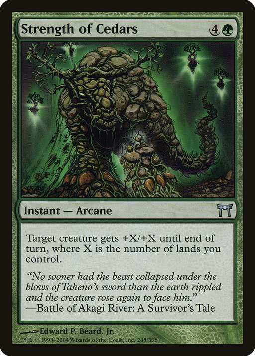 Strength of Cedars (CHK-245) [Champions of Kamigawa] Foil MTG Single Wizards of the Coast