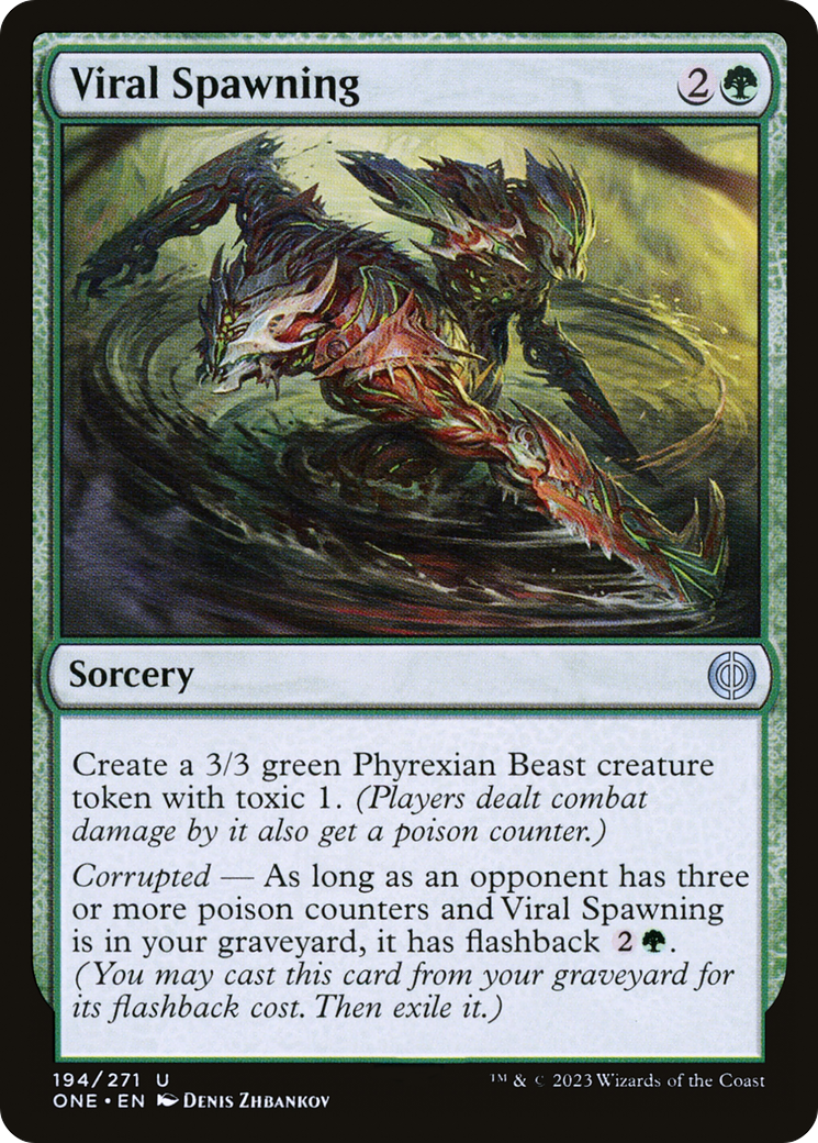 Viral Spawning (ONE-194) [Phyrexia: All Will Be One] Foil MTG Single Wizards of the Coast