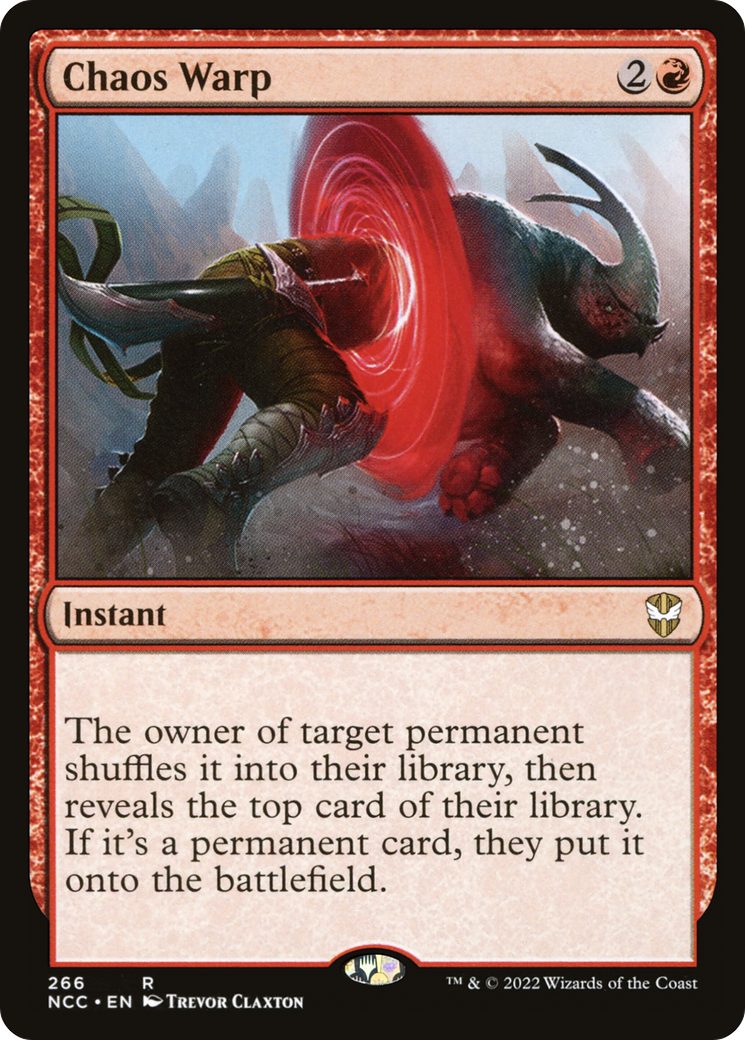 Chaos Warp (NCC-266) [New Capenna Commander] MTG Single Wizards of the Coast